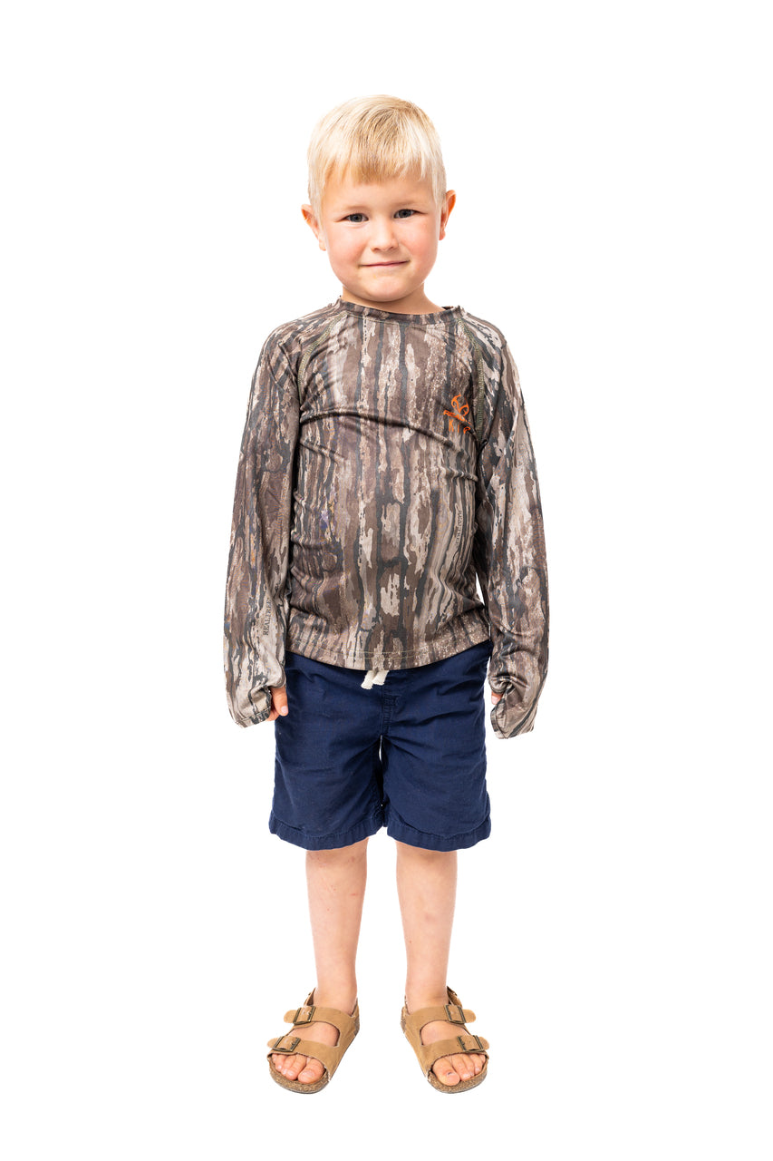 Realtree Kid's Crew Long Sleeve Camo Poly Shirt