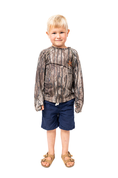 Realtree Kid's Crew Long Sleeve Camo Poly Shirt