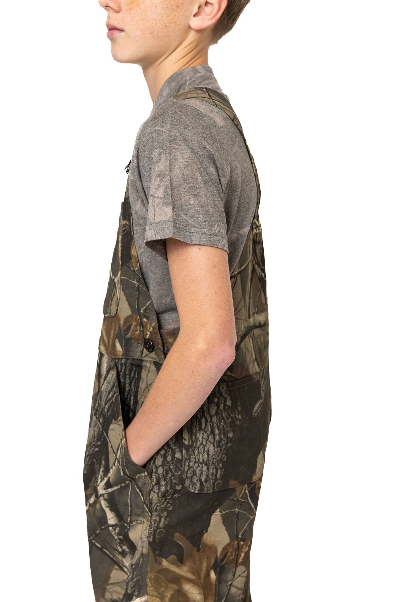 Realtree Youth Hunting Bib Overalls - Realtree Hardwoods