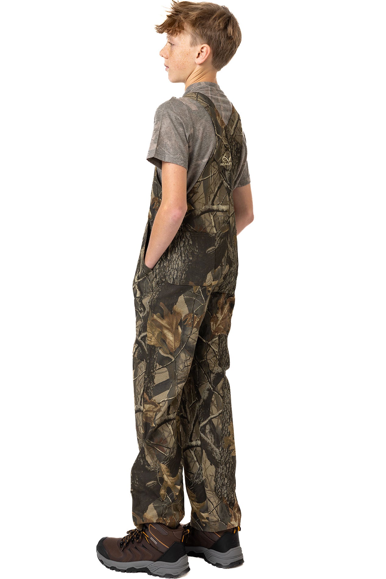 Realtree Youth Hunting Bib Overalls - Realtree Hardwoods