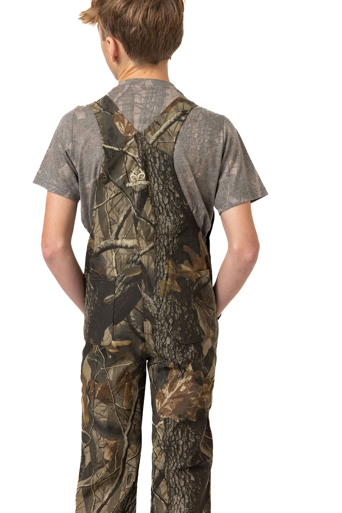 Realtree Youth Hunting Bib Overalls - Realtree Hardwoods