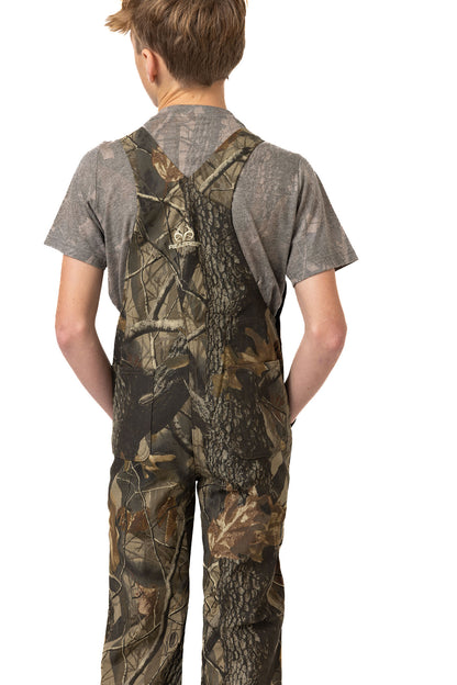 Realtree Youth Hunting Bib Overalls - Realtree Hardwoods