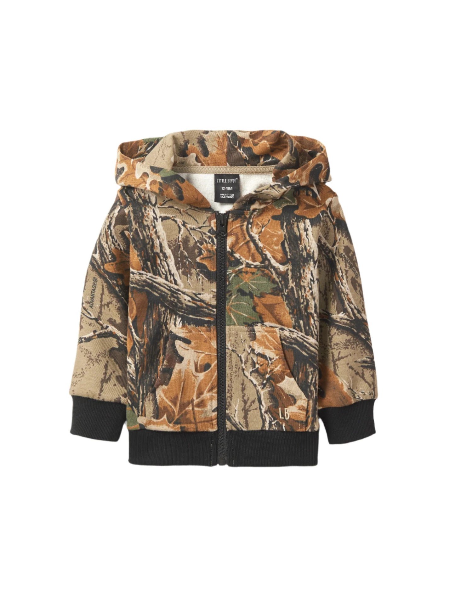 Realtree Little Bipsy Kid's Camo Zipper Hoodie - Realtree Advantage Classic