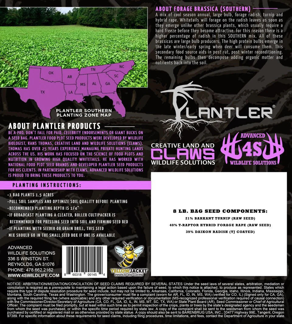 Realtree 4S Advanced Wildlife Solutions Plantler Forage Brassica