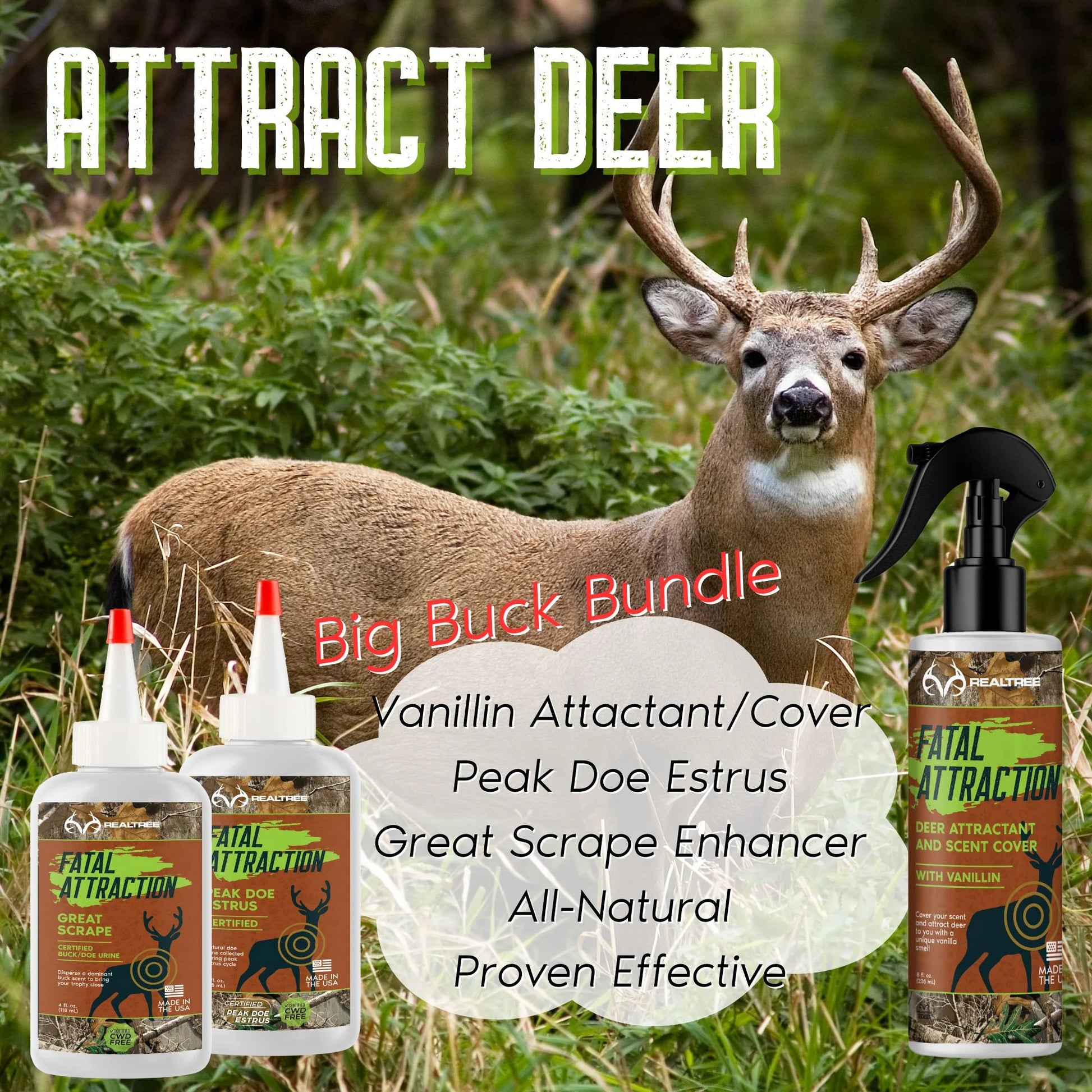 Realtree Zone Protects Deer Attractants; Fatal Attraction Big Buck Bundle - Realtree EDGE