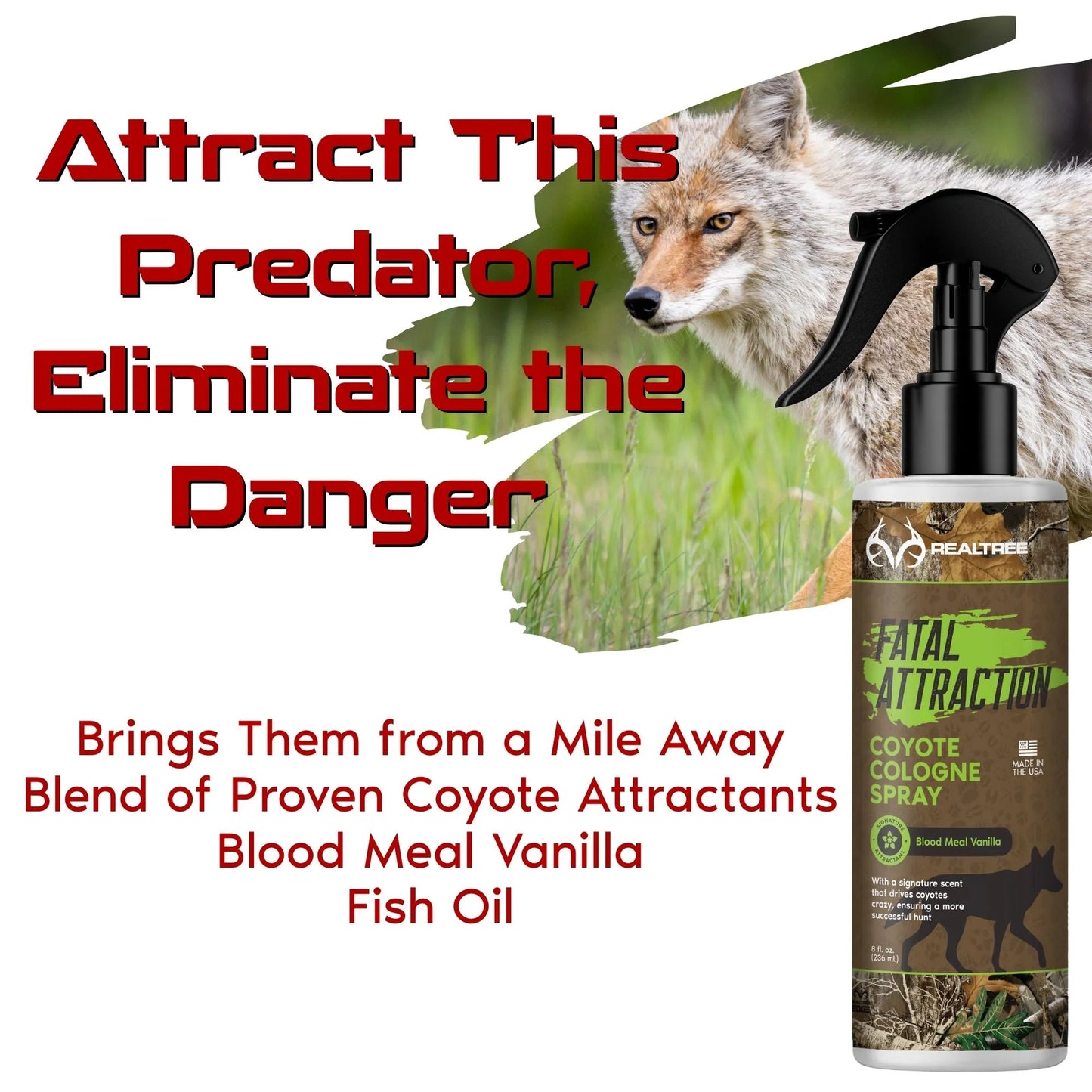 Realtree Zone Protects Coyote Cologne Predator Attractant, 8oz Spray - Realtree
