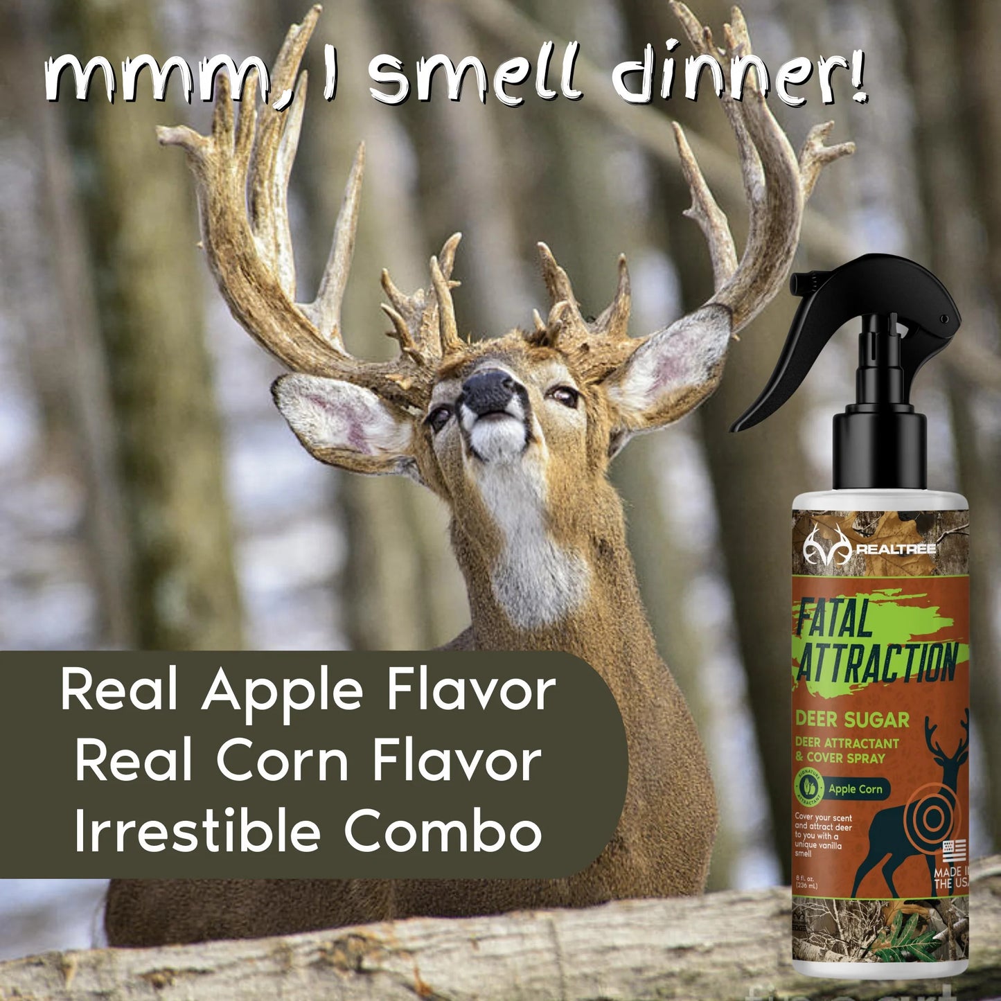 Realtree Zone Protects Deer Sugar Attractant; Fatal Attraction Apple Corn Flavor - Realtree EDGE