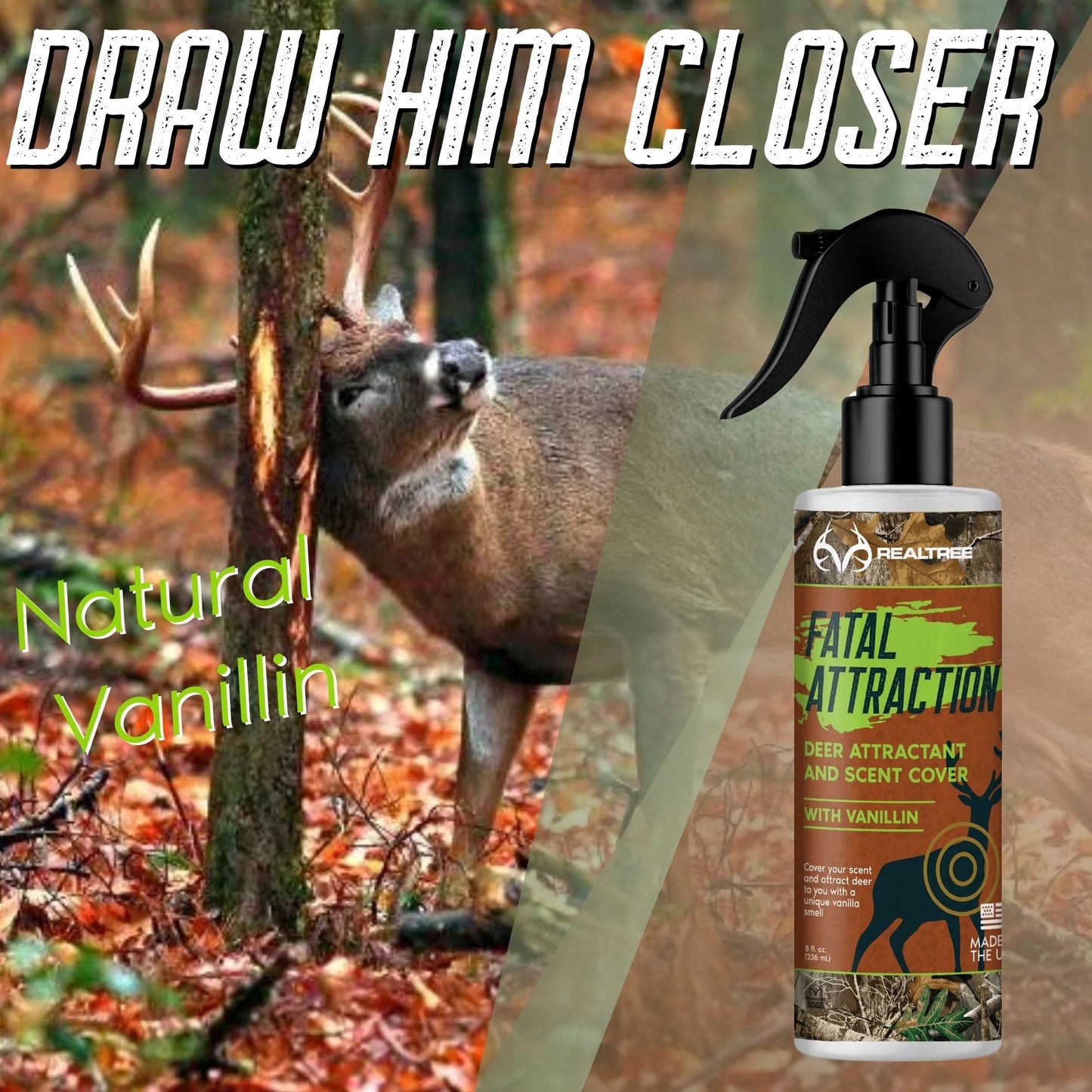 Realtree Zone Protects Fatal Attraction Deer Attractant & Scent Cover - Vanillin - Realtree EDGE