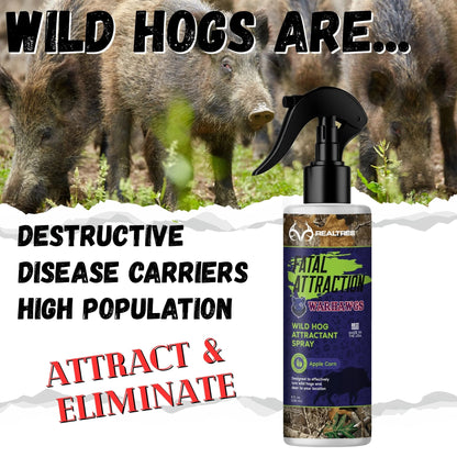 Realtree Zone Protects Fatal Attraction Warhawg Wild Hog Attractant – Apple Corn 16oz - Realtree