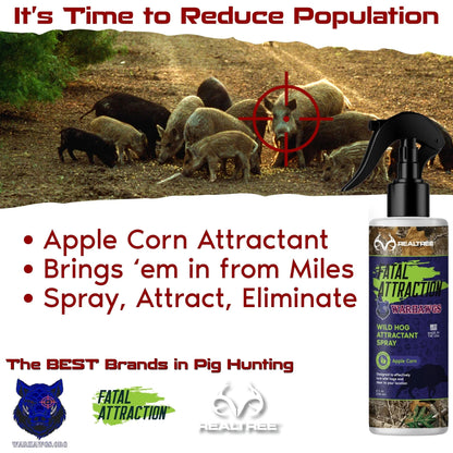 Realtree Zone Protects Fatal Attraction Warhawg Wild Hog Attractant – Apple Corn 16oz - Realtree