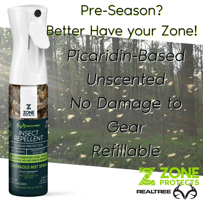 Realtree Zone Protects Insect Repellent Zone 10oz Mistosol + Refill - Realtree EDGE