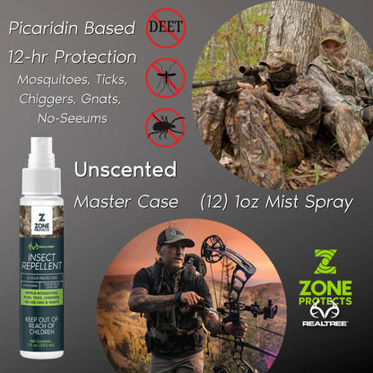 Realtree Zone Protects Hunter's Pack Insect Repellent Spray, 1oz Case + Refill - Realtree EDGE