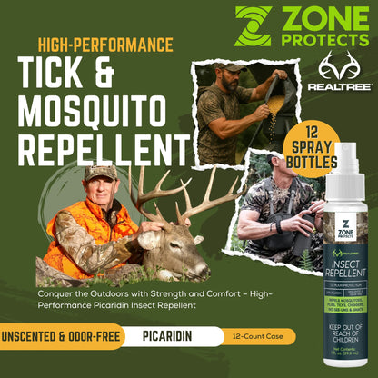 Realtree Zone Protects Unscented Insect Repellent 1 oz Master Case of 12 - Realtree EDGE