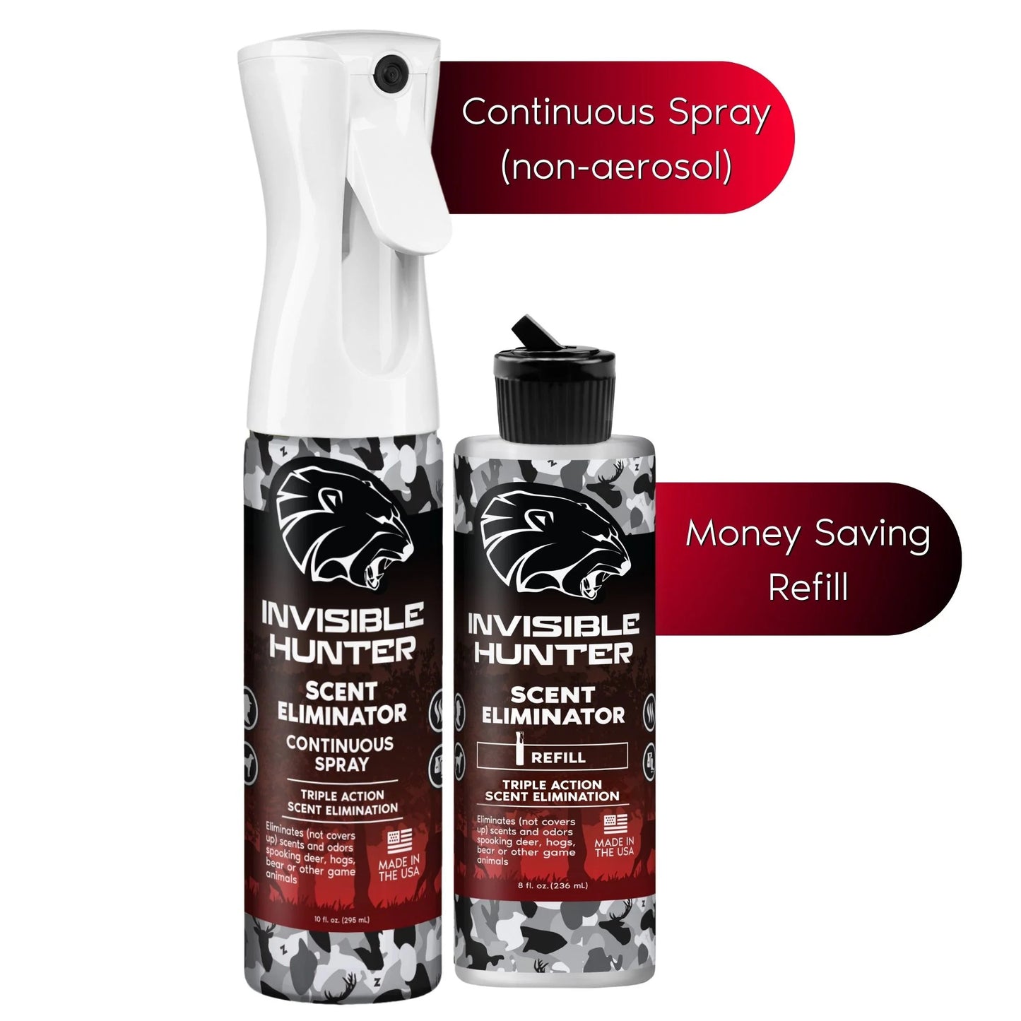 Realtree Zone Protects Invisible Hunter Scent Eliminator Continuous Spray + Refill - Realtree