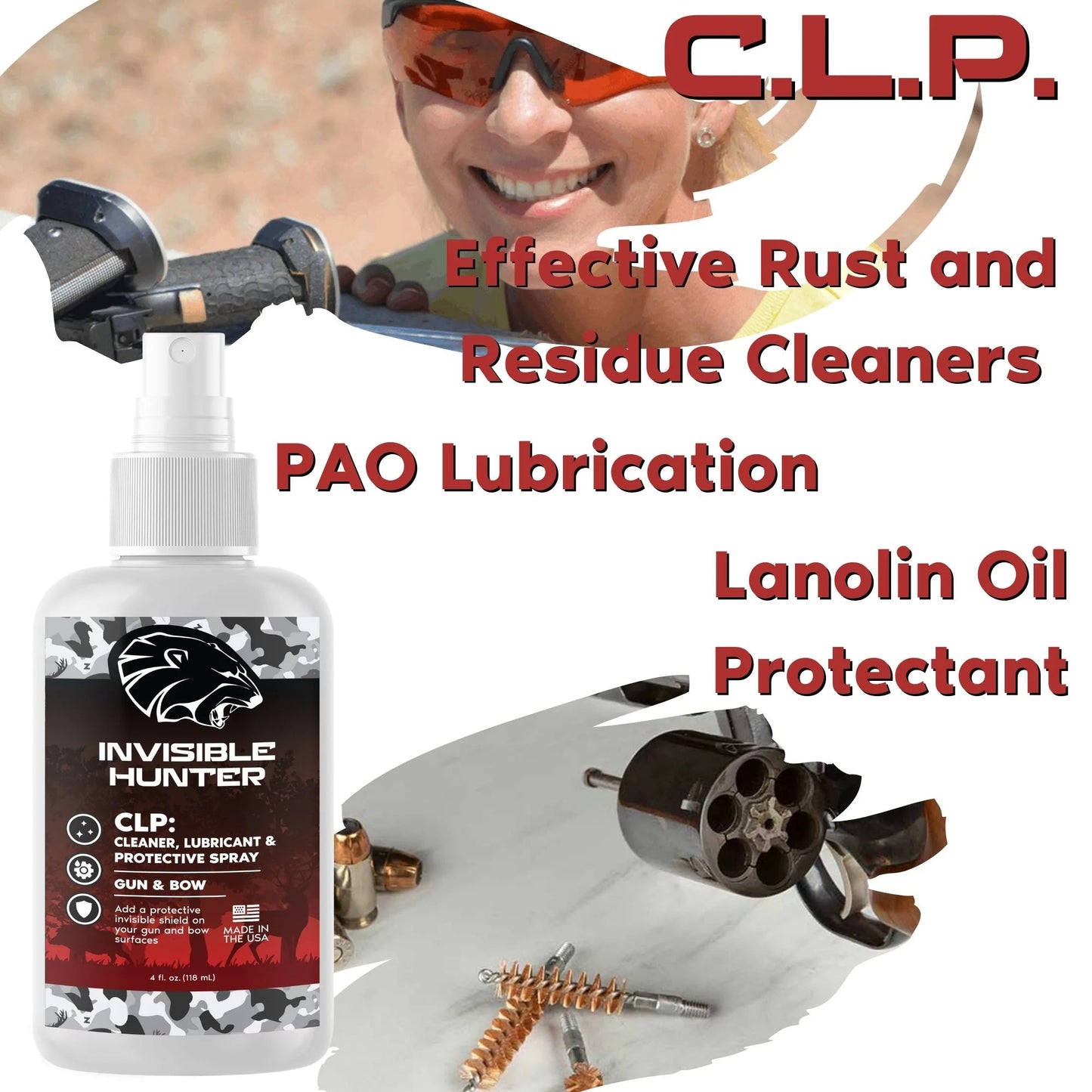 Realtree Zone Protects Invisible Hunter CLP for Gun & Bow 4oz Spray - Realtree