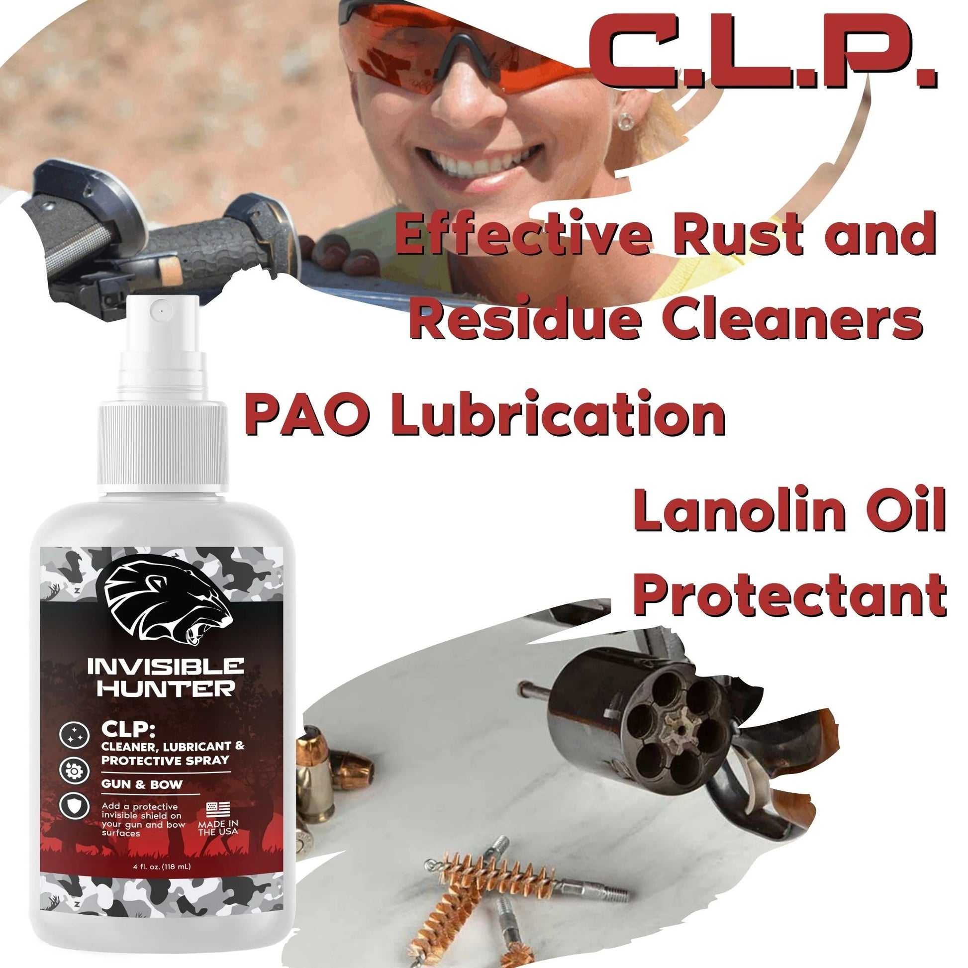 Realtree Zone Protects Invisible Hunter CLP for Gun & Bow 4oz Spray - Realtree