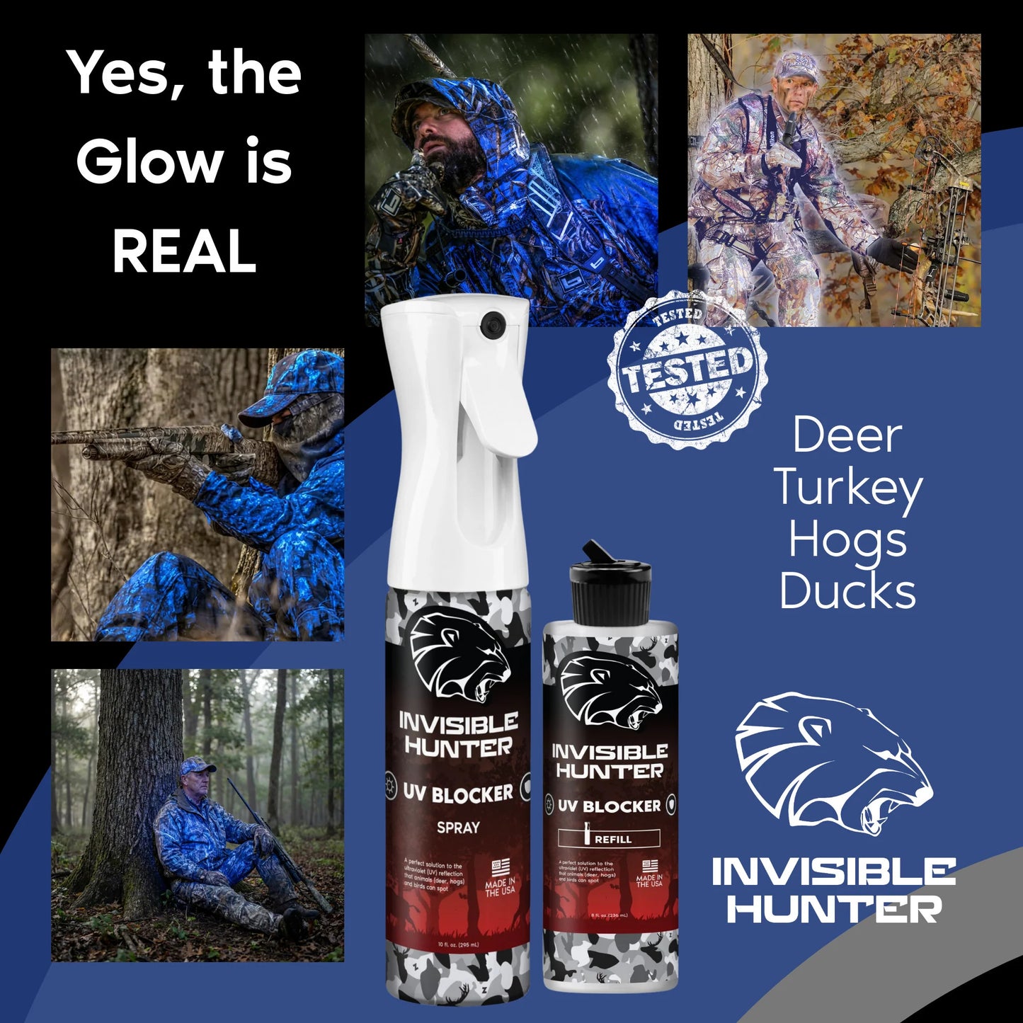 Realtree Zone Protects Invisible Hunter UV Blocker Spray + Refill - Realtree