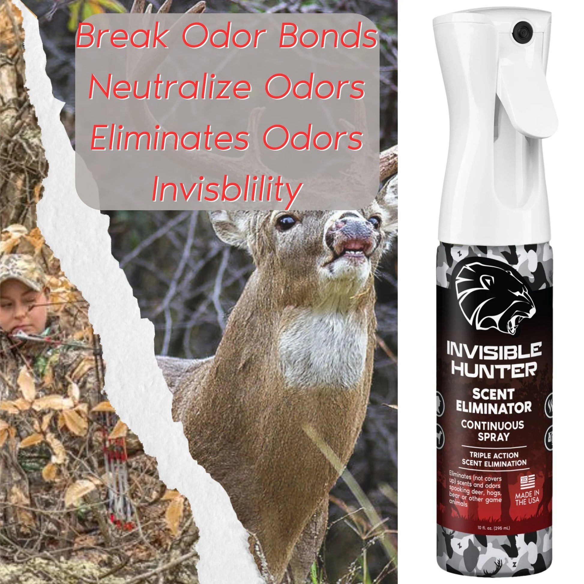 Realtree Zone Protects Invisible Hunter Scent Eliminator Continuous Spray - Realtree EDGE
