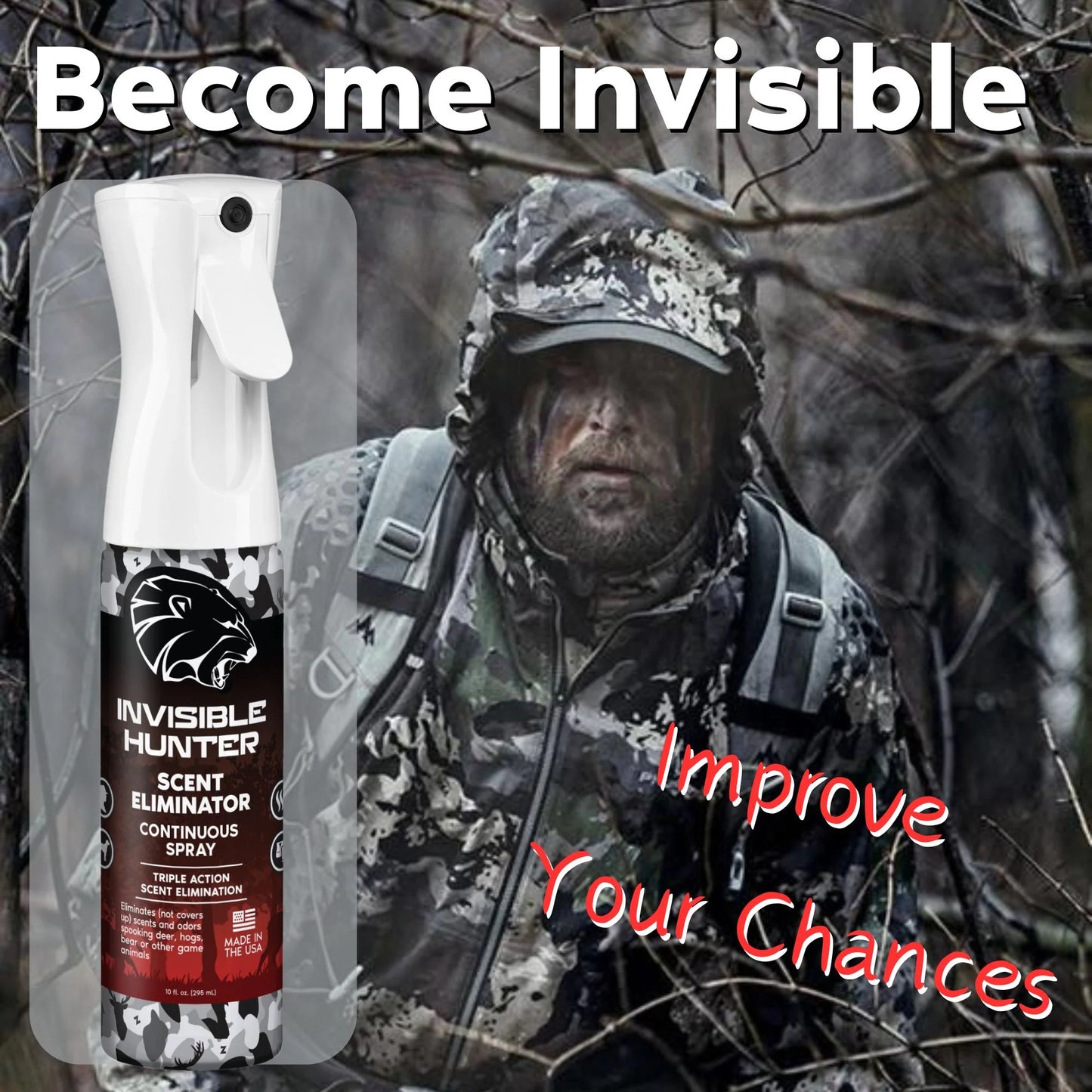 Realtree Zone Protects Invisible Hunter Scent Eliminator Continuous Spray - Realtree EDGE