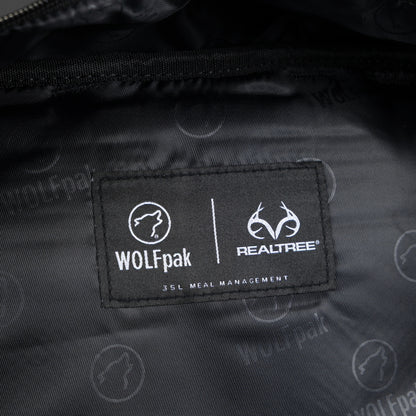 Realtree WOLFpak 35L Meal Prep Management Black Camo Backpack - Realtree EDGE Colors