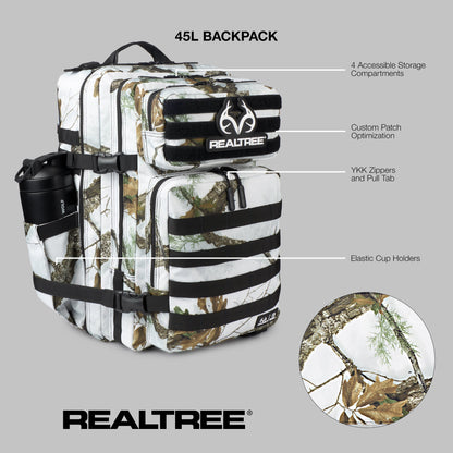 Realtree WOLFpak 45L Camo Backpack - Realtree APX Snow