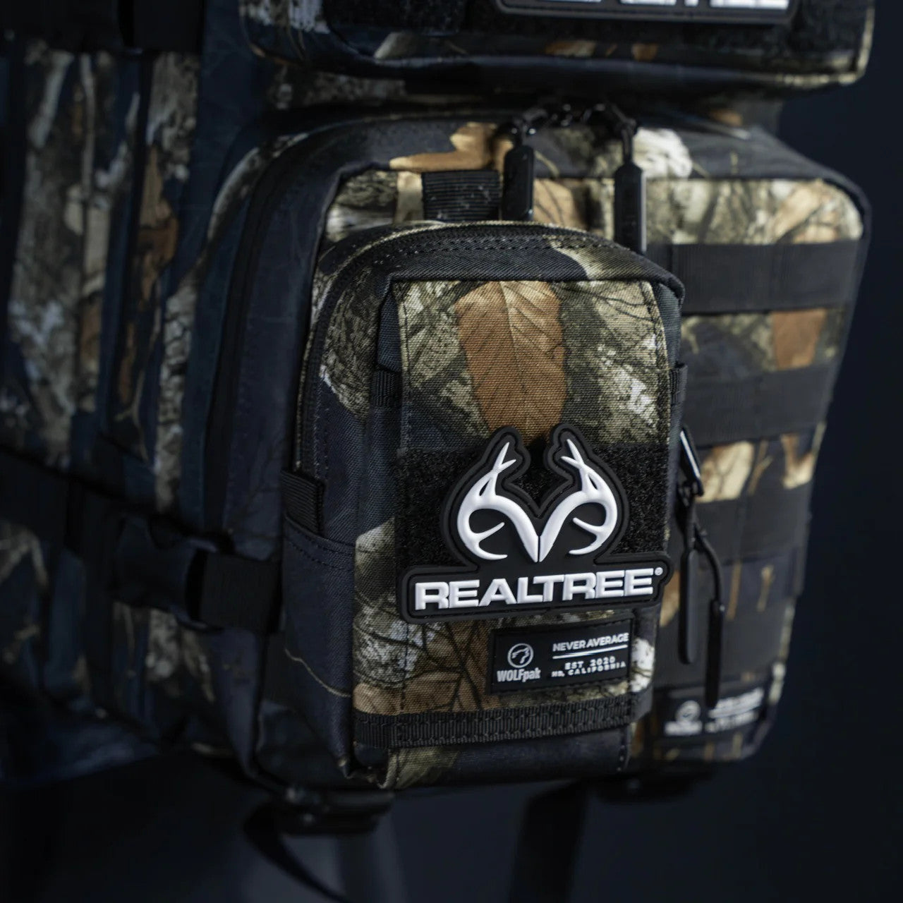 Realtree WOLFpak Tactical EDC Black Camo Pouch Attachment Bag - Realtree EDGE Colors