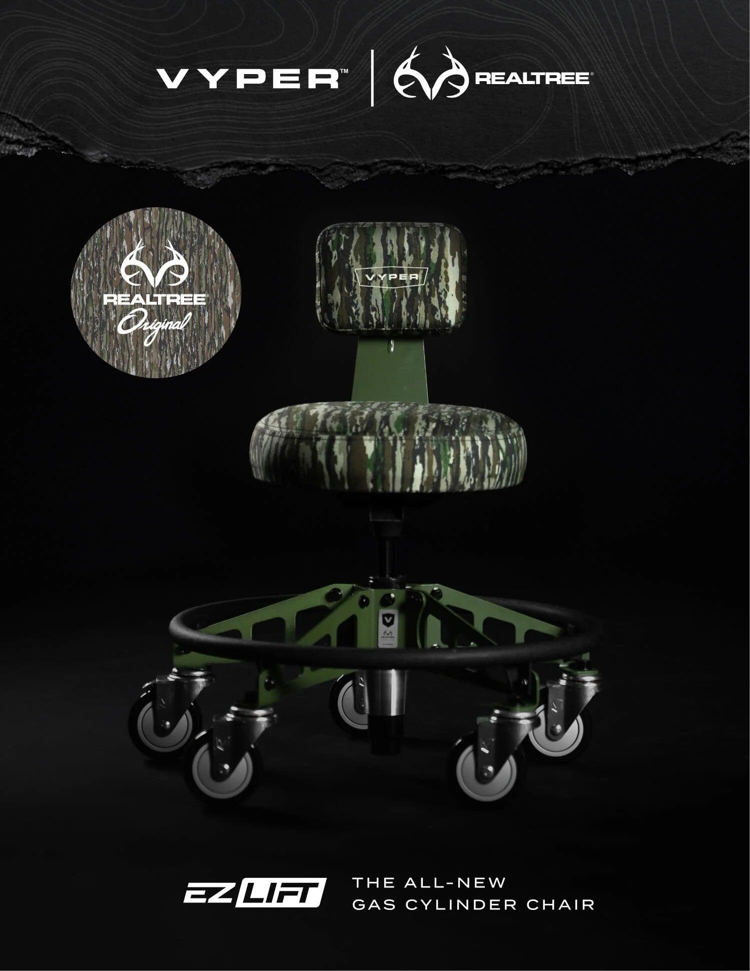 Realtree Vyper Industrial Steel Frame Camo Chair - Realtree Original