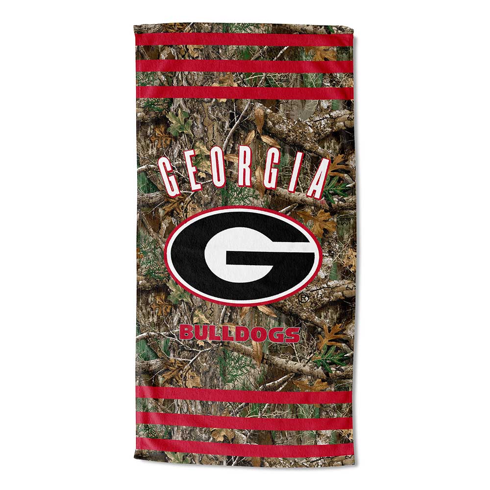Realtree Northwest NCAA Georgia Bulldogs Camo Beach Towel - Realtree EDGE