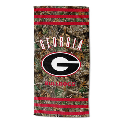 Realtree Northwest NCAA Georgia Bulldogs Camo Beach Towel - Realtree EDGE