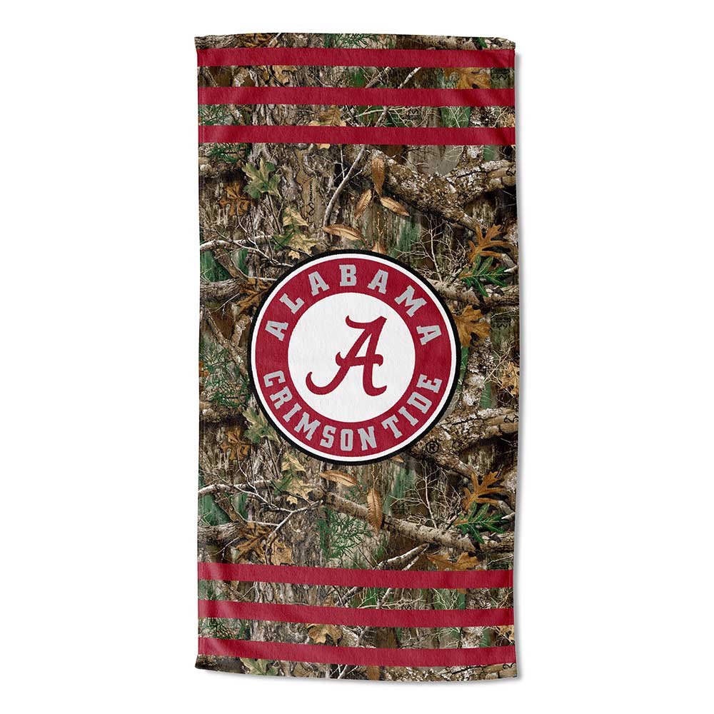 Realtree Northwest NCAA Alabama Crimson Tide Camo Beach Towel - Realtree EDGE