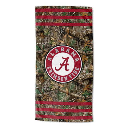 Realtree Northwest NCAA Alabama Crimson Tide Camo Beach Towel - Realtree EDGE