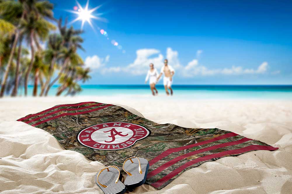Realtree Northwest NCAA Alabama Crimson Tide Camo Beach Towel - Realtree EDGE