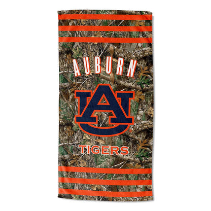 Realtree Northwest NCAA Auburn Tigers Camo Beach Towel - Realtree EDGE