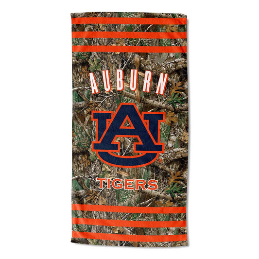 Realtree Northwest NCAA Auburn Tigers Camo Beach Towel - Realtree EDGE