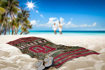 Realtree Northwest NCAA Oklahoma Sooners Camo Beach Towel - Realtree EDGE