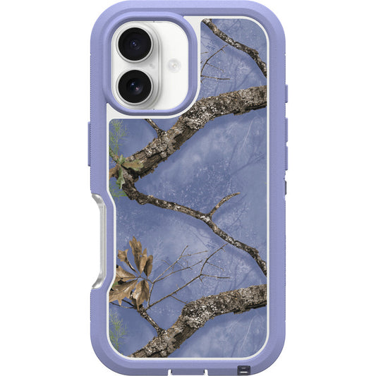 Realtree Otterbox iPhone 16 Defender Series XT Pro for MagSafe Periwinkle Case - Realtree APX Colors