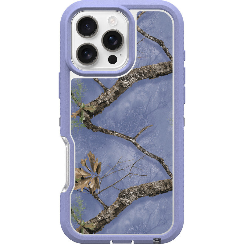 Realtree Otterbox iPhone 16 Pro Max Defender Series XT Pro for MagSafe Periwinkle Case - Realtree APX Colors