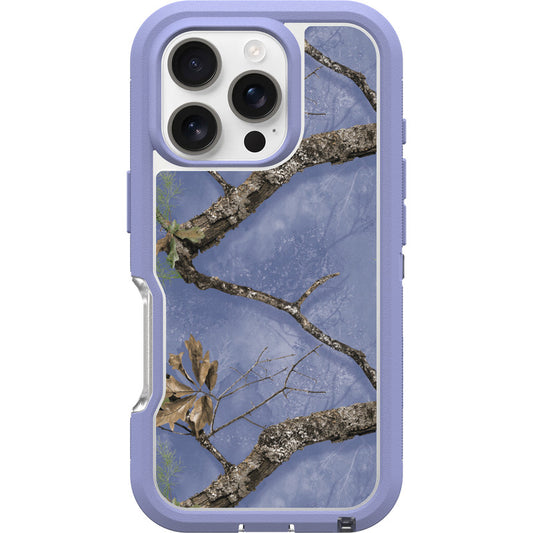 Realtree Otterbox iPhone 16 Pro Defender Series XT Pro for MagSafe Periwinkle Case - Realtree APX Colors