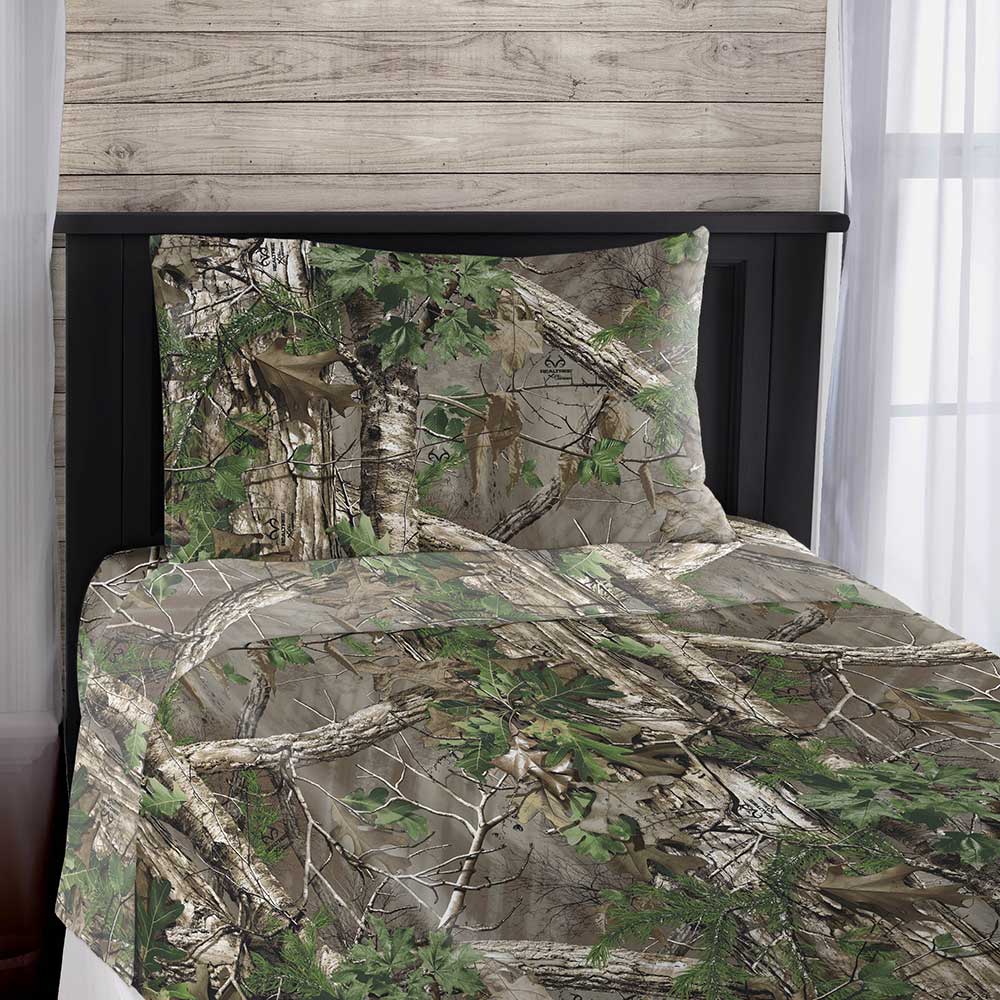 Realtree Northwest Camo Sheet Set Multi  Twin Bed - Realtree XTRA