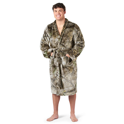 Realtree Northwest Men’s Silk Touch Camo Robe - Realtree APX
