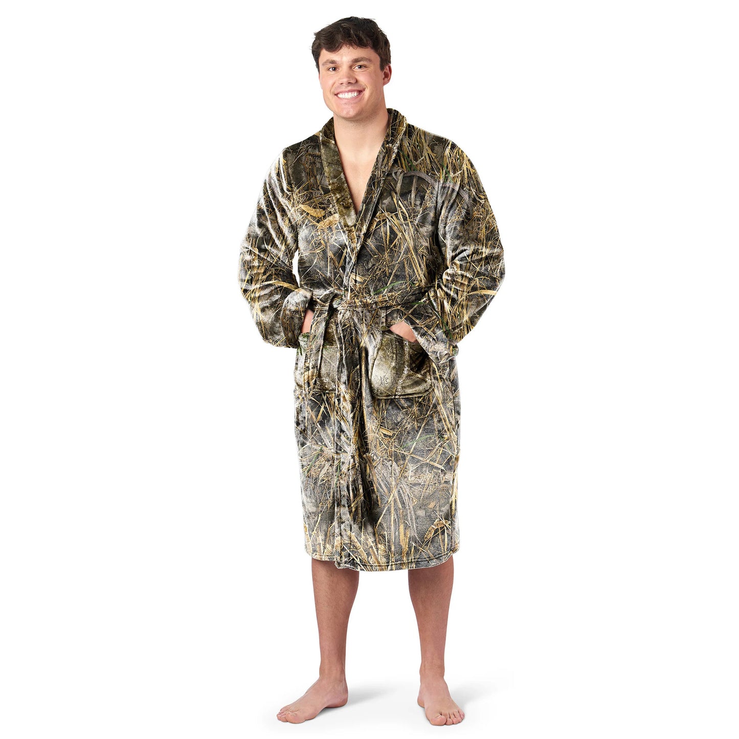 Realtree Northwest Men’s Silk Touch Camo Robe - Realtree MAX-7
