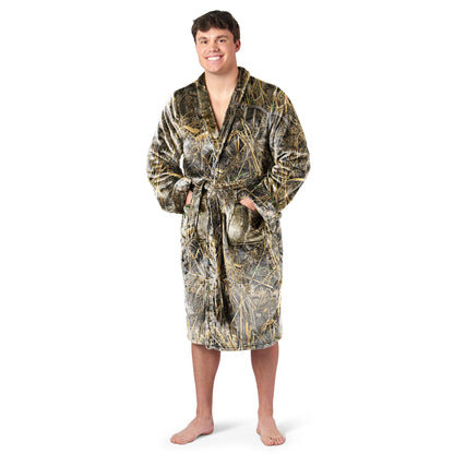 Realtree Northwest Men’s Silk Touch Camo Robe - Realtree MAX-7