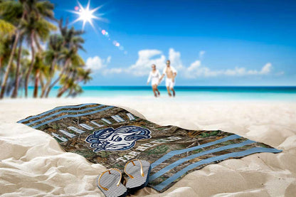 Realtree Northwest NCAA UNC Tar Heels Camo Beach Towel - Realtree EDGE