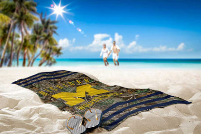 Realtree Northwest NCAA Michigan Wolverines Camo Beach Towel - Realtree EDGE