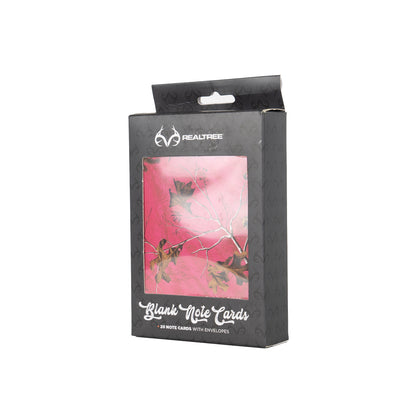 Realtree Pink 20-pc All Occasion Blank Note Card Set - Realtree Xtra Colors