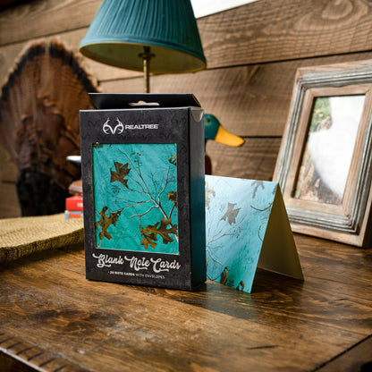 Realtree 20-pc All Occasion Blank Note Mint Camo Card Set - RealtreeXtra Colors