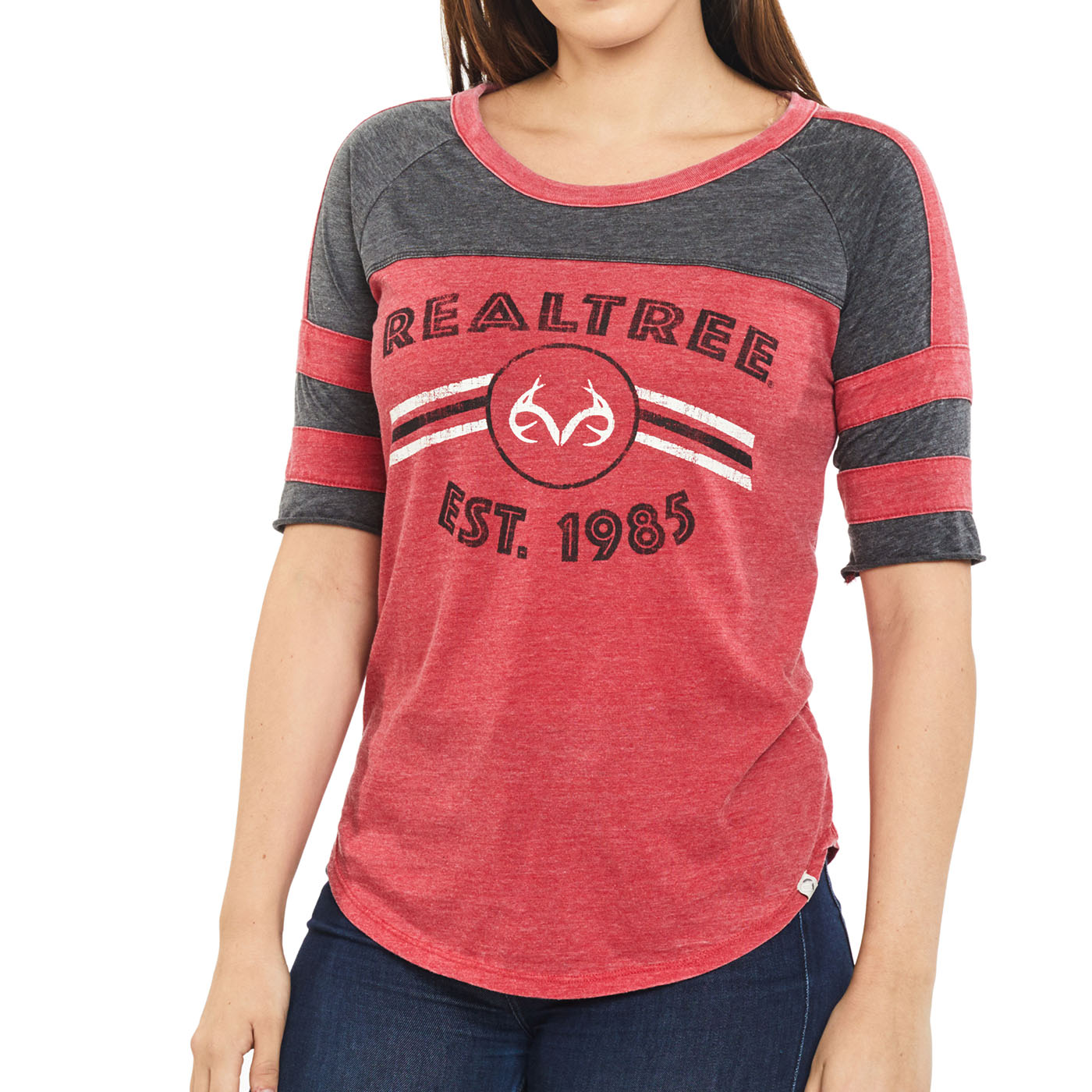 Realtree WoDouble Stripe Burnout Shirt - Realtree